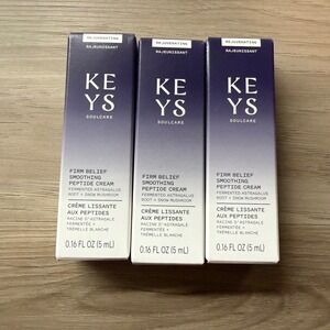Keys Soulcare Firm Belief Smoothing Peptide Cream Lot of 3 0.16oz 5ml Each New
